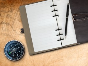 Notebook and Compass